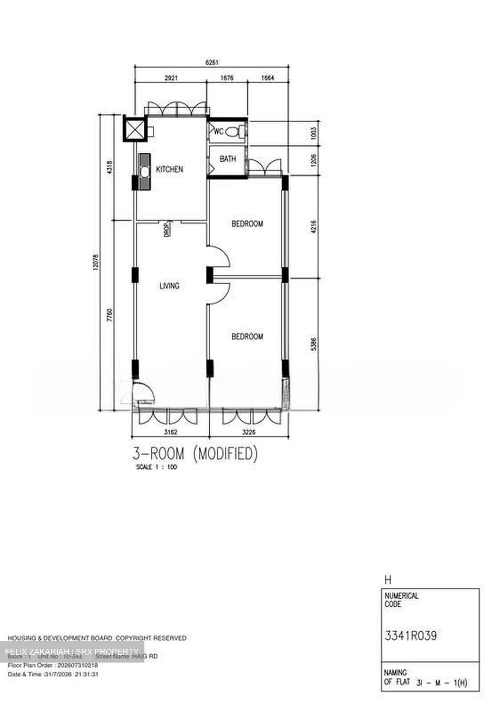 Blk 1 Haig Road (Geylang), HDB 3 Rooms #593882021